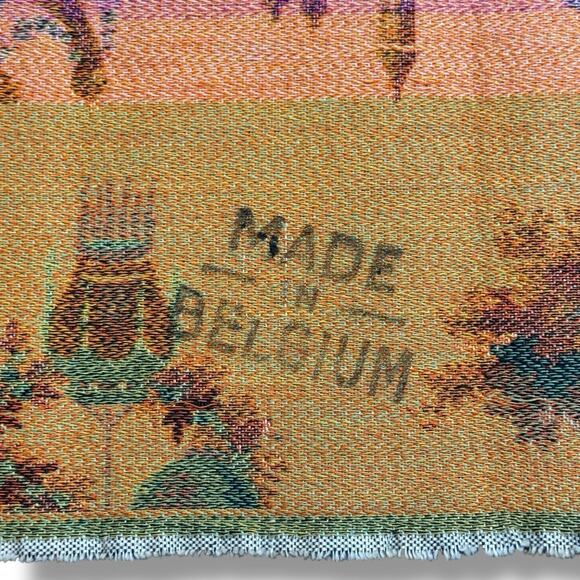 VTG Antique Moonlight Serenade Belgian Tapestry Wall Hanging Rococo 38” X 20” - Picture 2 of 16